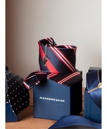 swank（スワンク）の「・アレキサンダージュリアンメンズ/ALEXANDER JULIAN：MEN  シルク混ネクタイ 8.0cm幅＆モチーフタイバーセット（ネクタイ）」