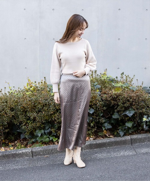 flower（フラワー）の「シンプルレディニット（ニット/セーター・レディース・アイボリー/ベージュ/ピンク・FREE）」の6枚目の写真