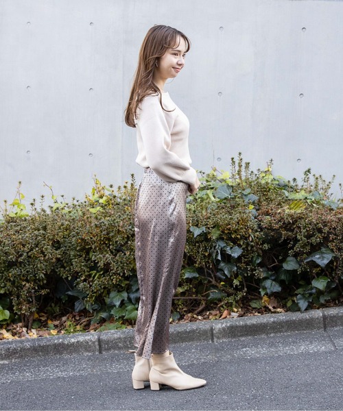 flower（フラワー）の「シンプルレディニット（ニット/セーター・レディース・アイボリー/ベージュ/ピンク・FREE）」の7枚目の写真