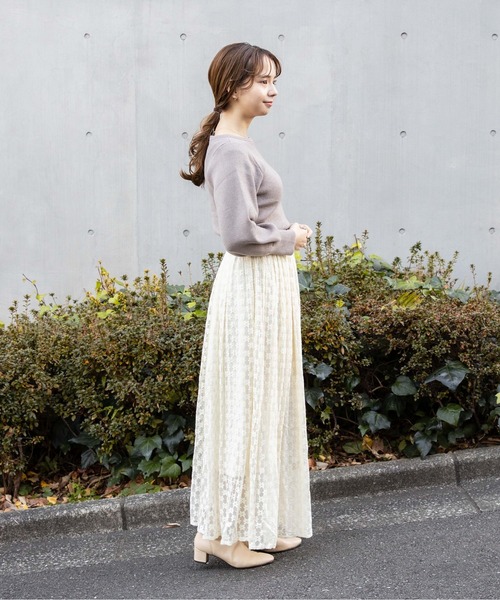 flower（フラワー）の「シンプルレディニット（ニット/セーター・レディース・アイボリー/ベージュ/ピンク・FREE）」の13枚目の写真