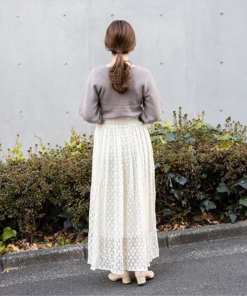 flower（フラワー）の「シンプルレディニット（ニット/セーター・レディース・アイボリー/ベージュ/ピンク・FREE）」の14枚目の写真