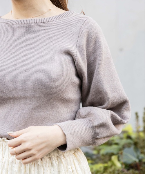 flower（フラワー）の「シンプルレディニット（ニット/セーター・レディース・アイボリー/ベージュ/ピンク・FREE）」の16枚目の写真