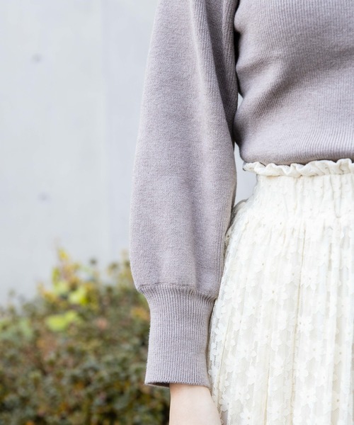 flower（フラワー）の「シンプルレディニット（ニット/セーター・レディース・アイボリー/ベージュ/ピンク・FREE）」の17枚目の写真