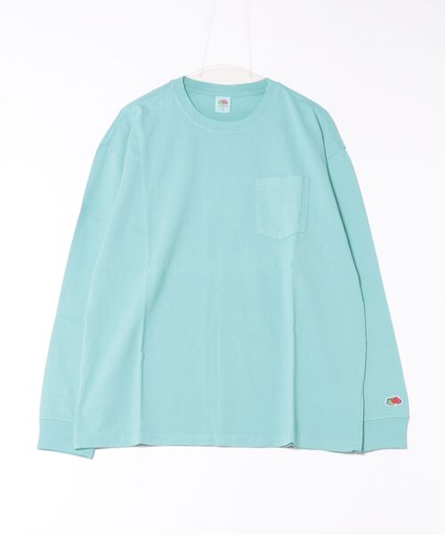 FRUIT OF THE LOOM（フルーツオブザルーム）の「ポケット付きL/S Tシャツ / 長袖 / ロンT / ポケット / 無地 / ユニセックス（Tシャツ/カットソー・メンズ・サックスブルー/ライトパープル/ライトイエロー/ライトピンク・M/L/XL/S）」の2枚目の写真