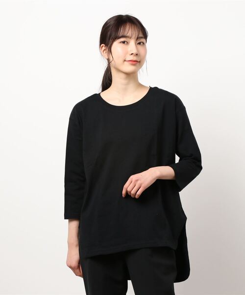 zootie（ズーティー）の「サイドスリット ベーシックプルオーバー（Tシャツ/カットソー・レディース・ホワイト/ベージュ/ブラック・フリー）」の3枚目の写真