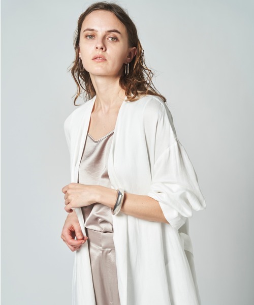 N.O.R.C(ノーク)の「サテンキャミソール(キャミソール・レディース・ブラック/ライトグリーン/ブルーグレー/スモークピンク/グレイッシュベージュ・S/M)」の17枚目の写真