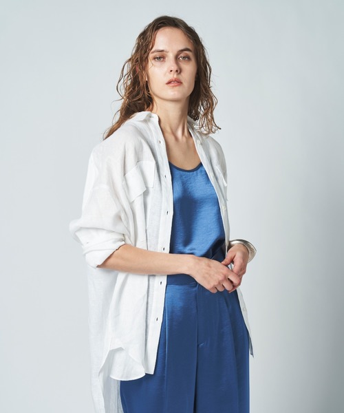 N.O.R.C(ノーク)の「サテンキャミソール(キャミソール・レディース・ブラック/ライトグリーン/ブルーグレー/スモークピンク/グレイッシュベージュ・S/M)」の6枚目の写真