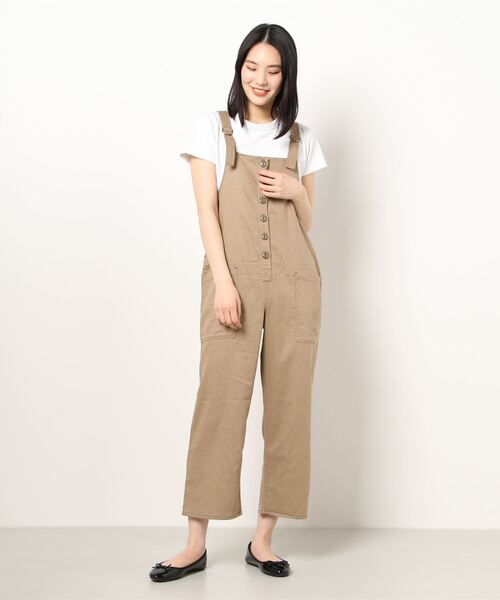 KRIFF MAYER Lady's Collection（クリフメイヤーレディースコレクション）の「ナチュラルオーバーオール（サロペット/オーバーオール・レディース・ネイビー/オフホワイト/カーキ/カラフル/ベージュ・LARGE/MEDIUM）」の2枚目の写真