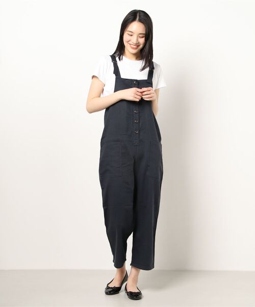 KRIFF MAYER Lady's Collection（クリフメイヤーレディースコレクション）の「ナチュラルオーバーオール（サロペット/オーバーオール・レディース・ネイビー/オフホワイト/カーキ/カラフル/ベージュ・LARGE/MEDIUM）」の4枚目の写真