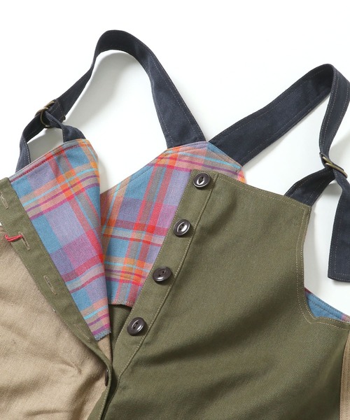 KRIFF MAYER Lady's Collection（クリフメイヤーレディースコレクション）の「ナチュラルオーバーオール（サロペット/オーバーオール・レディース・ネイビー/オフホワイト/カーキ/カラフル/ベージュ・LARGE/MEDIUM）」の16枚目の写真