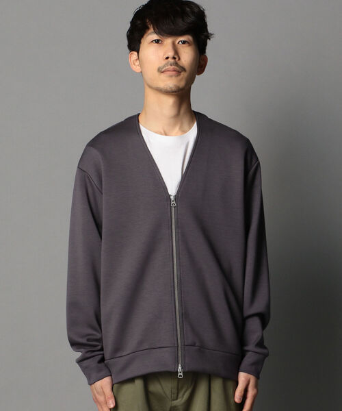 GLOSTER（グロスター）の「ダンボール zipカーディガン（カーディガン/ボレロ・メンズ・チャコールグレー/ライトグレー/ベージュ・L/S/M）」の8枚目の写真