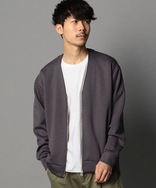 GLOSTER（グロスター）の「ダンボール zipカーディガン（カーディガン/ボレロ・メンズ・チャコールグレー/ライトグレー/ベージュ・L/S/M）」の6枚目の写真