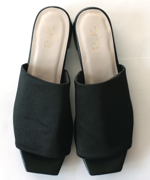 RiiiKa(リーカ)の「スクエアトゥサテンサンダル 【RiiiKa/リーカ】(サンダル・レディース・ブラック/ブラウン系その他/アイボリー・S/M/L/LL)」の7枚目の写真