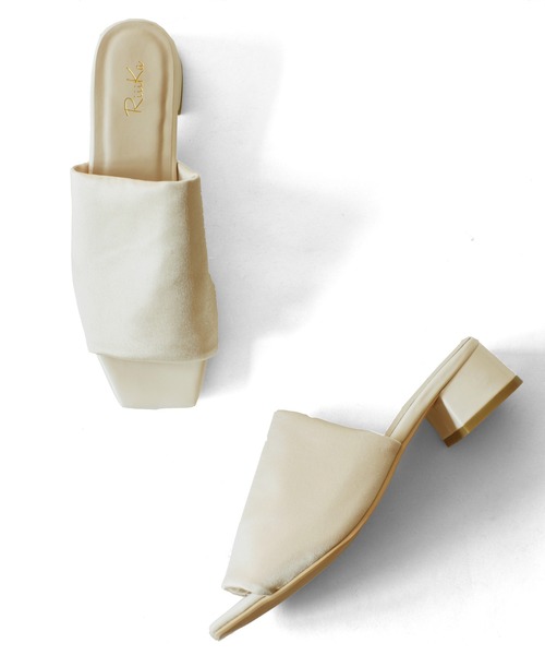 RiiiKa(リーカ)の「スクエアトゥサテンサンダル 【RiiiKa/リーカ】(サンダル・レディース・ブラック/ブラウン系その他/アイボリー・S/M/L/LL)」の17枚目の写真