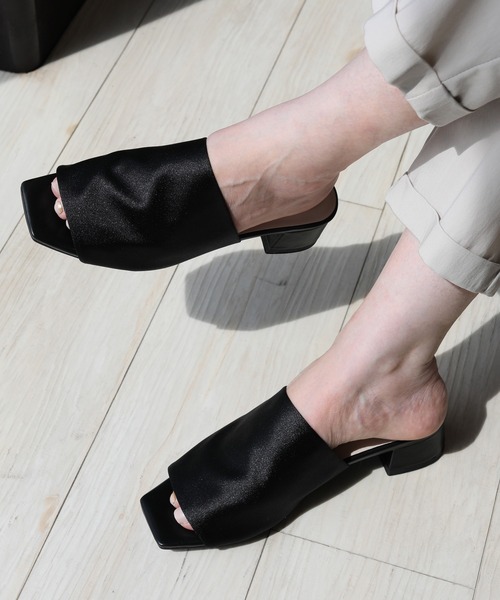 RiiiKa(リーカ)の「スクエアトゥサテンサンダル 【RiiiKa/リーカ】(サンダル・レディース・ブラック/ブラウン系その他/アイボリー・S/M/L/LL)」の19枚目の写真