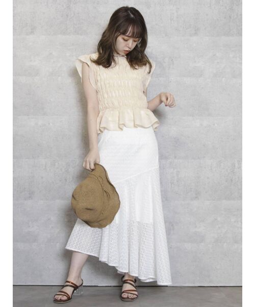 dazzlin（ダズリン）の「ダブルシャーリグアソートブラウス（シャツ/ブラウス・レディース・オフホワイト/オレンジ/イエロー/ブルー/その他/その他1/その他2・FREE）」の9枚目の写真