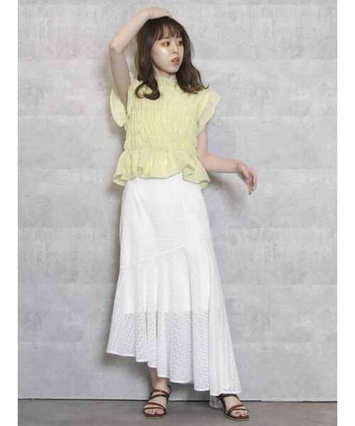 dazzlin（ダズリン）の「ダブルシャーリグアソートブラウス（シャツ/ブラウス・レディース・オフホワイト/オレンジ/イエロー/ブルー/その他/その他1/その他2・FREE）」の8枚目の写真