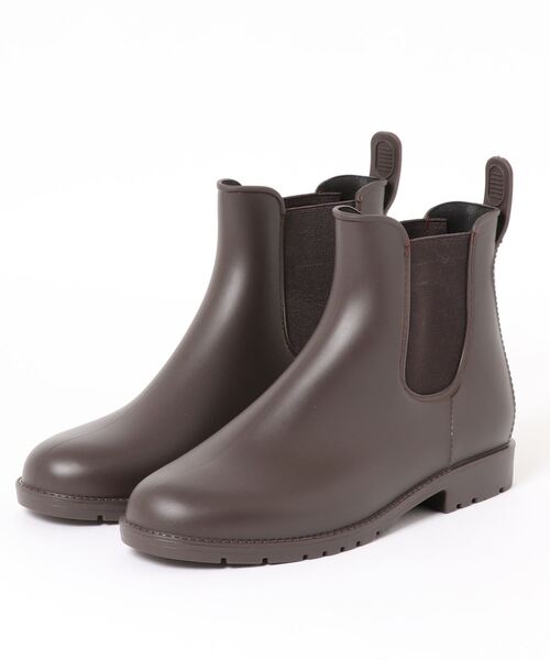 LBC(エルビーシー)の「サイドゴアレインブーツ(レインシューズ・レディース・ブラック/ブラウン・M/L)」の2枚目の写真