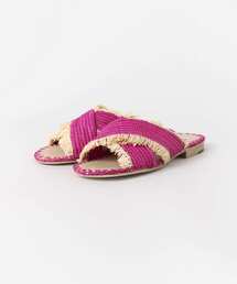 CHAUGAM フリンジサンダル∴