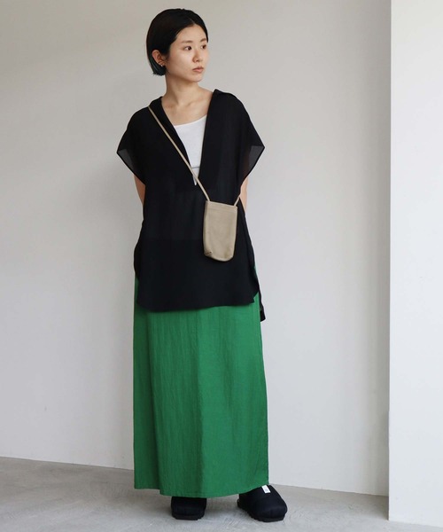 note et silence （ノートエシロンス）の「.バレンシア　BAG　XS（ショルダーバッグ・レディース・ブラック/ライトブルー/ライトグレー・FREE）」の10枚目の写真