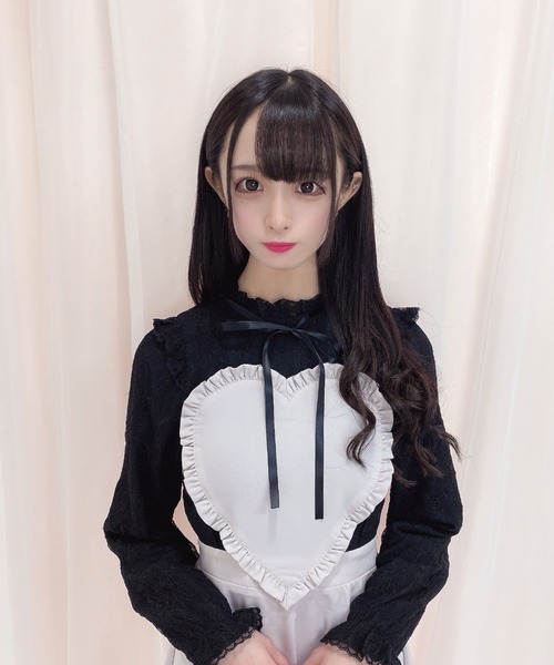 Honey Cinnamon レース配色ハートストライプワンピース ブラック レース配色ハートストライプワンピース – BUNNY APARTMENT