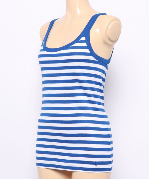 BENETTON (UNITED COLORS OF BENETTON)（ベネトンユナイテッドカラーズオブベネトン）の「ボーダーキャミソール（キャミソール・レディース・レッド/ブルー/ブラック/イエロー・X-SMALL/MEDIUM/SMALL/LARGE）」の8枚目の写真