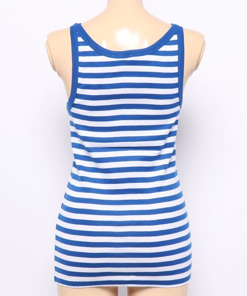 BENETTON (UNITED COLORS OF BENETTON)（ベネトンユナイテッドカラーズオブベネトン）の「ボーダーキャミソール（キャミソール・レディース・レッド/ブルー/ブラック/イエロー・X-SMALL/MEDIUM/SMALL/LARGE）」の7枚目の写真