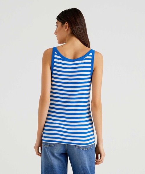 BENETTON (UNITED COLORS OF BENETTON)（ベネトンユナイテッドカラーズオブベネトン）の「ボーダーキャミソール（キャミソール・レディース・レッド/ブルー/ブラック/イエロー・X-SMALL/MEDIUM/SMALL/LARGE）」の10枚目の写真