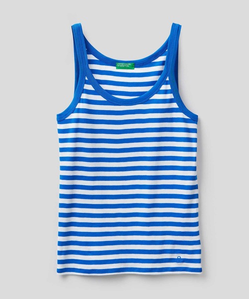 BENETTON (UNITED COLORS OF BENETTON)（ベネトンユナイテッドカラーズオブベネトン）の「ボーダーキャミソール（キャミソール・レディース・レッド/ブルー/ブラック/イエロー・X-SMALL/MEDIUM/SMALL/LARGE）」の11枚目の写真