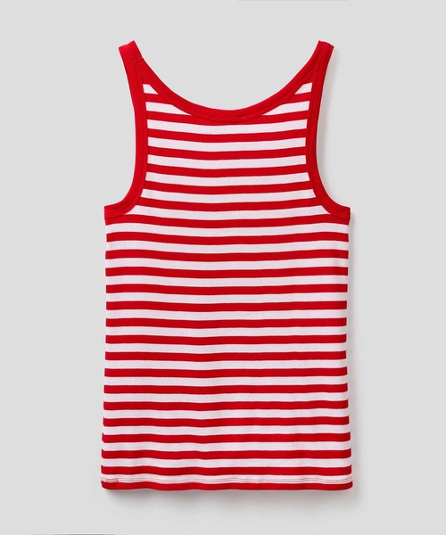 BENETTON (UNITED COLORS OF BENETTON)（ベネトンユナイテッドカラーズオブベネトン）の「ボーダーキャミソール（キャミソール・レディース・レッド/ブルー/ブラック/イエロー・X-SMALL/MEDIUM/SMALL/LARGE）」の6枚目の写真