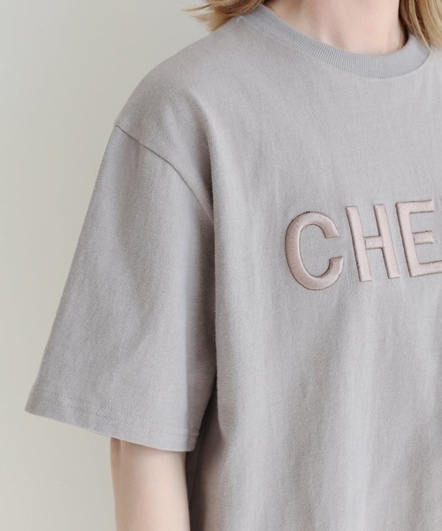 reca（レカ）の「立体ロゴ刺繍Ｔシャツ（Tシャツ/カットソー・レディース・オフホワイト/グレイッシュベージュ/チャコール/カーキ/グレー/ベージュ/ブラック/ベージュ系その他・FREE）」の12枚目の写真