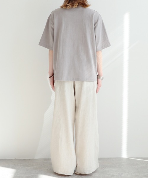 reca（レカ）の「立体ロゴ刺繍Ｔシャツ（Tシャツ/カットソー・レディース・オフホワイト/グレイッシュベージュ/チャコール/カーキ/グレー/ベージュ/ブラック/ベージュ系その他・FREE）」の9枚目の写真