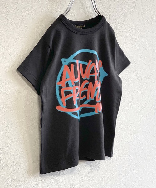 Life Support Products(ライフサポートプロダクツ)の「空紡糸ロゴT(80~150cm)(Tシャツ/カットソー・キッズ・ホワイト/ライトグリーン/ライトブルー/パープル/ブラック・120/80/100/130/150/90/110/140/95)」の2枚目の写真