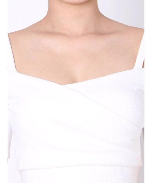 GYDA（ジェイダ）の「ハーフスリーブカシュクールデザインオフショルTOPS（Tシャツ/カットソー・レディース・ブラック/ベージュ/オフホワイト/ミント・FREE）」の22枚目の写真