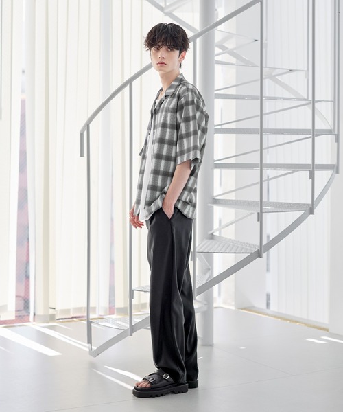 セール】【セットアップ 3点セット】防シワ接触冷感リラックスワイド