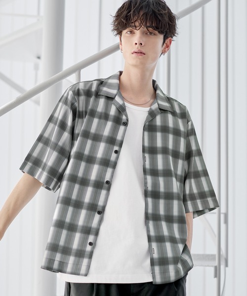 セットアップ 3点セット】防シワ接触冷感リラックスワイドシャツ+天竺