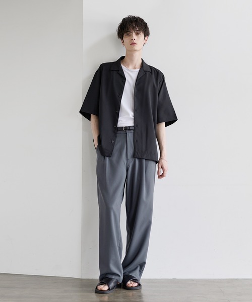 セール】【セットアップ 3点セット】防シワ接触冷感リラックスワイド