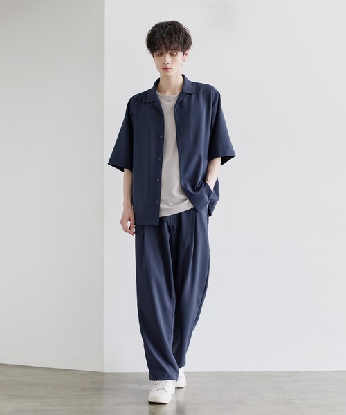 セール】【セットアップ 3点セット】防シワ接触冷感リラックスワイド
