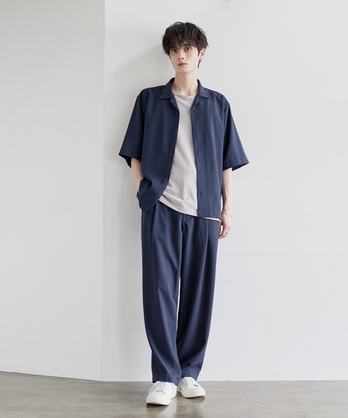 セール】【セットアップ 3点セット】防シワ接触冷感リラックスワイド