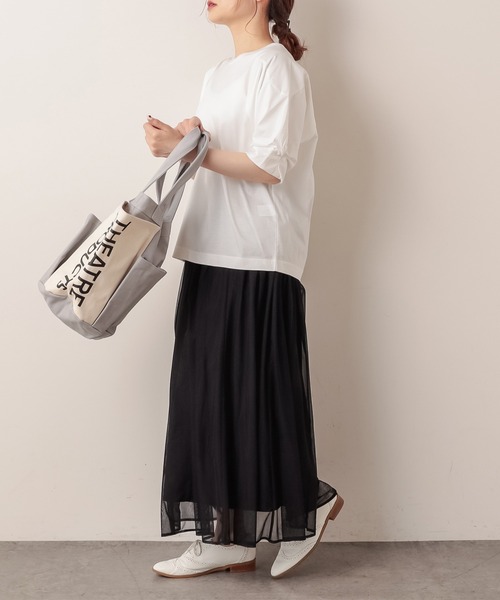 PUAL CE CIN（ピュアルセシン）の「シルケット袖ポリュームプルオーバー（Tシャツ/カットソー・レディース・ブラック/ピンク系その他/ミント/ホワイト・FREE）」の11枚目の写真