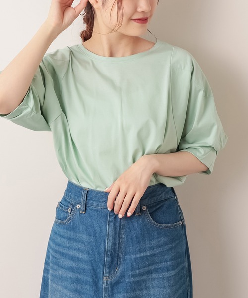 PUAL CE CIN（ピュアルセシン）の「シルケット袖ポリュームプルオーバー（Tシャツ/カットソー・レディース・ブラック/ピンク系その他/ミント/ホワイト・FREE）」の13枚目の写真