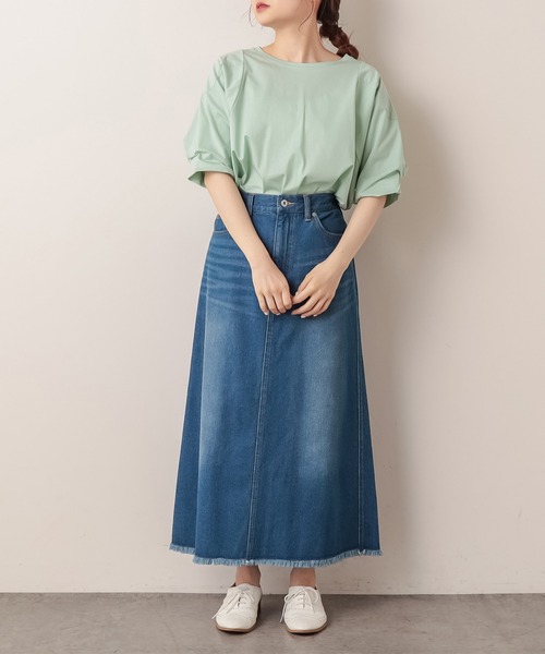 PUAL CE CIN（ピュアルセシン）の「シルケット袖ポリュームプルオーバー（Tシャツ/カットソー・レディース・ブラック/ピンク系その他/ミント/ホワイト・FREE）」の16枚目の写真