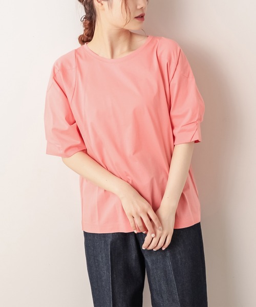 PUAL CE CIN（ピュアルセシン）の「シルケット袖ポリュームプルオーバー（Tシャツ/カットソー・レディース・ブラック/ピンク系その他/ミント/ホワイト・FREE）」の20枚目の写真