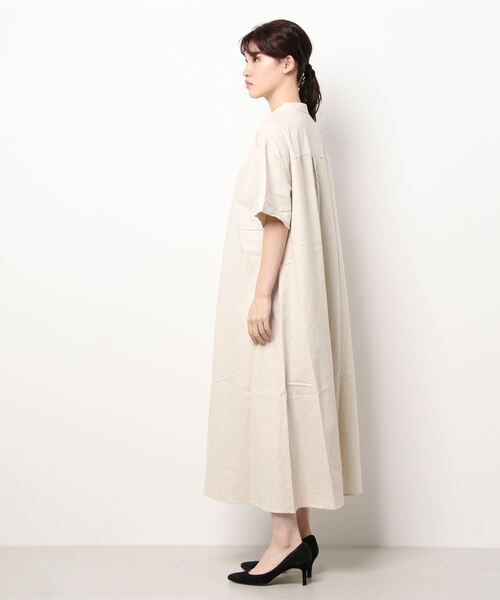 coca（coca）（コカ）の「麻混シャツワンピース（シャツワンピース・レディース・ライトベージュ・L/M）」の2枚目の写真