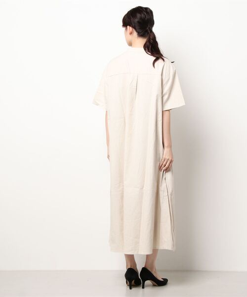 coca（coca）（コカ）の「麻混シャツワンピース（シャツワンピース・レディース・ライトベージュ・L/M）」の3枚目の写真