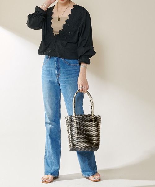 SHENERY（シーナリー）の「ドルマンレースブラウス（シャツ/ブラウス・レディース・ホワイト/ブラック・FREE）」の13枚目の写真