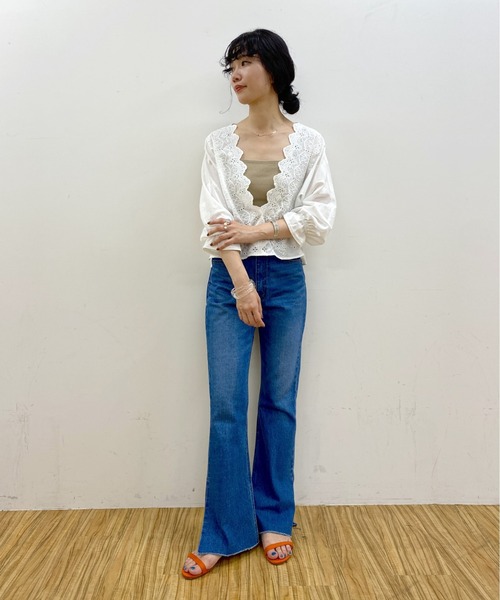 SHENERY（シーナリー）の「ドルマンレースブラウス（シャツ/ブラウス・レディース・ホワイト/ブラック・FREE）」の4枚目の写真