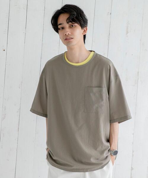 coen（コーエン）の「ポリワッシャーフハクTシャツ（Tシャツ/カットソー・メンズ・ベージュ/ネイビー・X-LARGE/LARGE/MEDIUM/SMALL）」の3枚目の写真