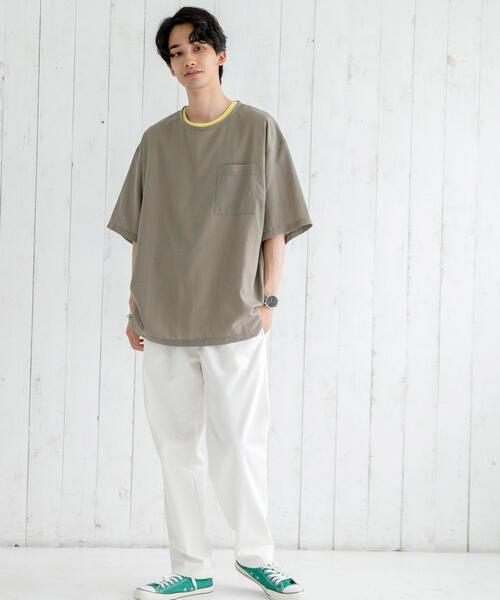 coen（コーエン）の「ポリワッシャーフハクTシャツ（Tシャツ/カットソー・メンズ・ベージュ/ネイビー・X-LARGE/LARGE/MEDIUM/SMALL）」の6枚目の写真