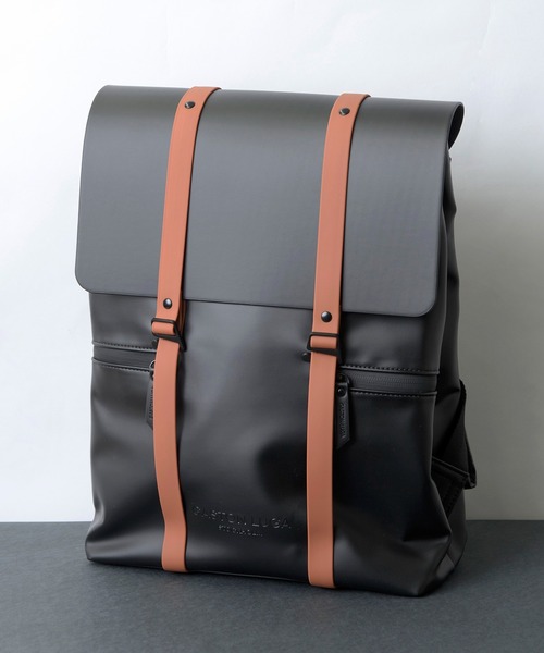 GASTON LUGA(ガストンルーガ)の「【Gaston Luga】Splash PU Leather BackPack(バックパック/リュック・メンズ・グレー/ブラック/ブラック系その他・FREE)」の2枚目の写真